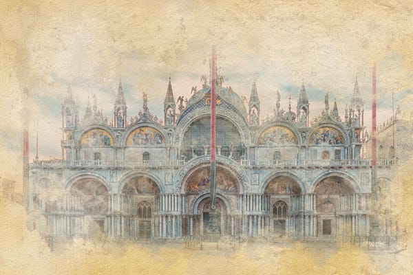 St Marks Basilica Watercolor