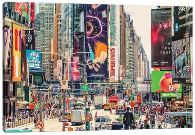 Times Square, Billboard Paradise Canvas Art Print - Times Square