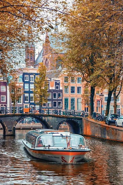 Romantic Amsterdam by Manjik Pictures canvas print