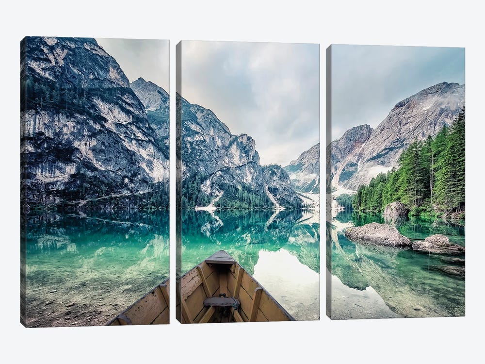 Morning On The Lake by Manjik Pictures 3-piece Art Print