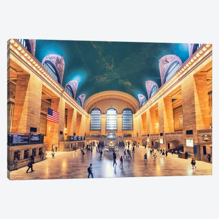 Grand Central Terminal Canvas Print #EMN1426} by Manjik Pictures Canvas Art Print