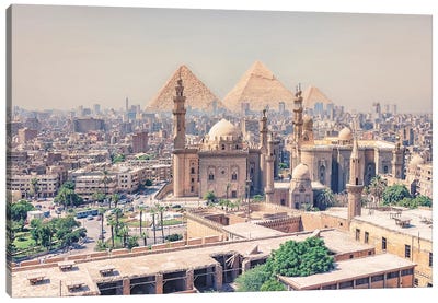 Cairo View Canvas Art Print - Egypt Art