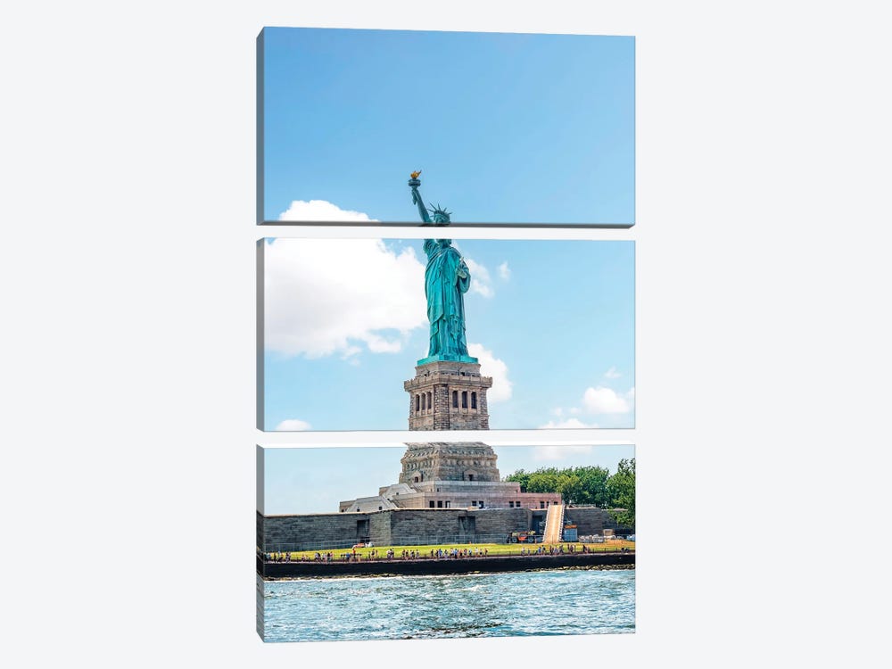 The Statue Of Liberty by Manjik Pictures 3-piece Canvas Print