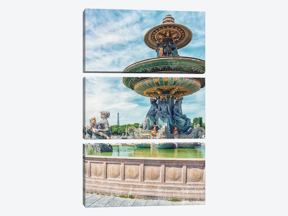 Concorde Fountain by Manjik Pictures 3-piece Art Print