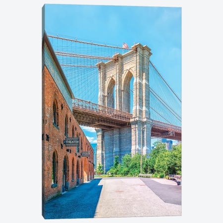 The Brooklyn Bridge Canvas Print #EMN1447} by Manjik Pictures Canvas Print