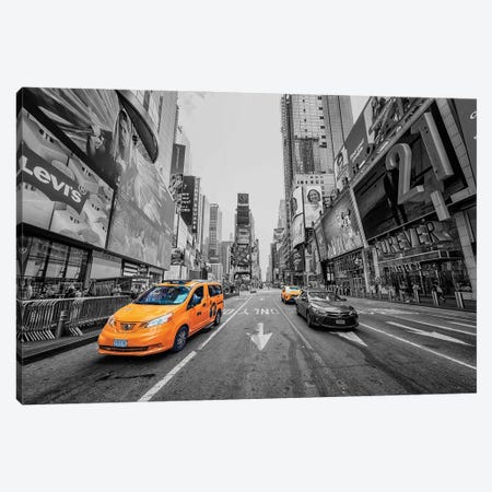 Yellow Cab Canvas Print #EMN1448} by Manjik Pictures Canvas Art