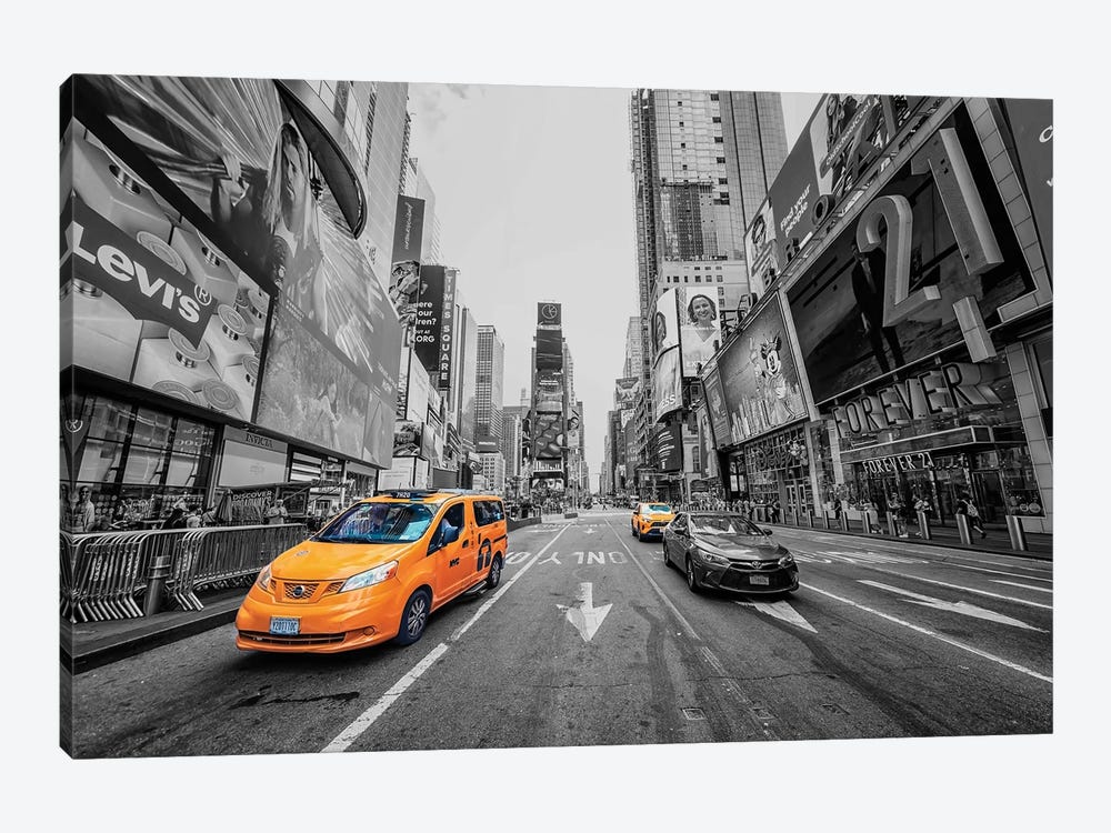 Yellow Cab by Manjik Pictures 1-piece Canvas Art Print