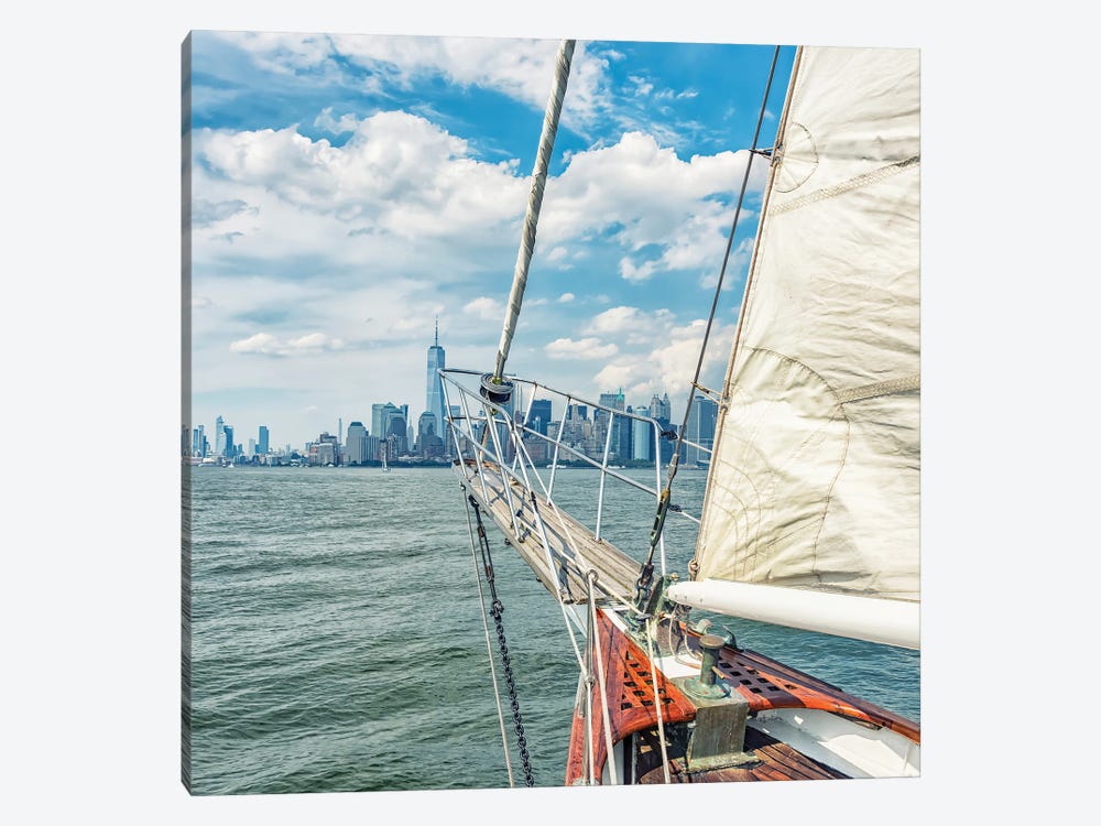 Sailing In New York by Manjik Pictures 1-piece Canvas Artwork