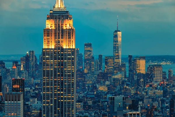 Empire State Building: New York Twilight by Manjik Pictures