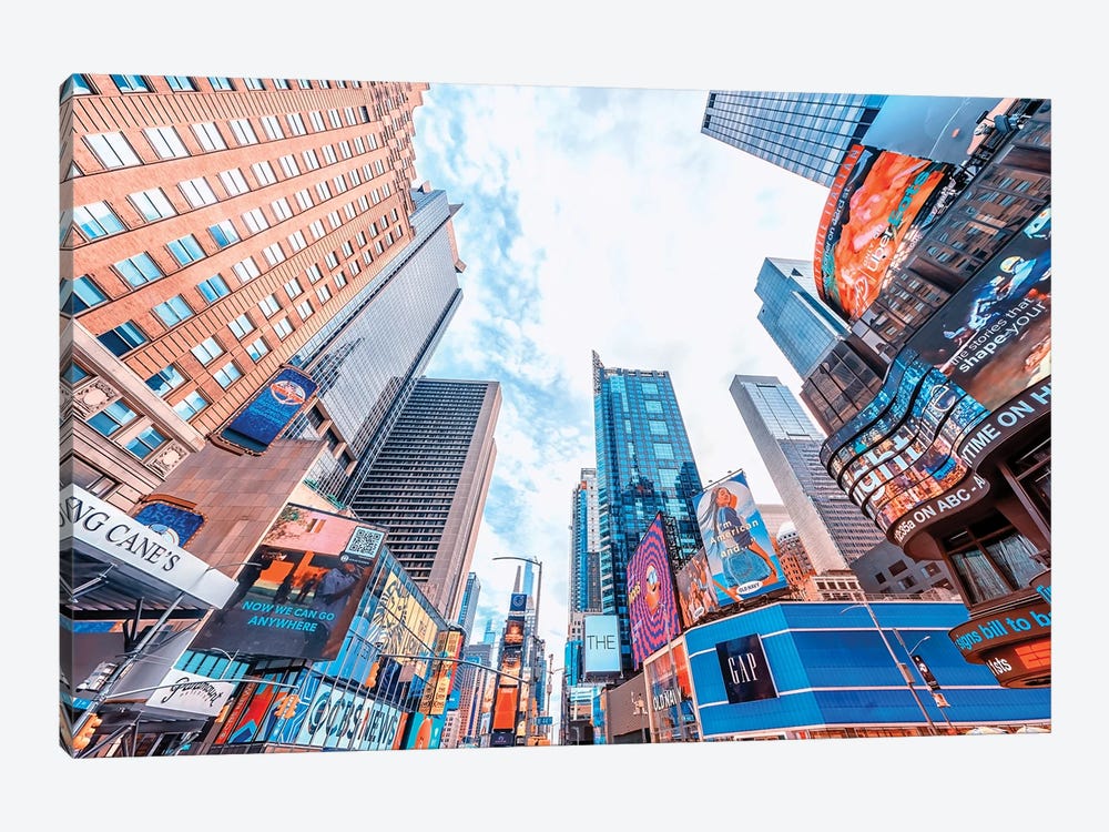 Colorful Times Square by Manjik Pictures 1-piece Canvas Art