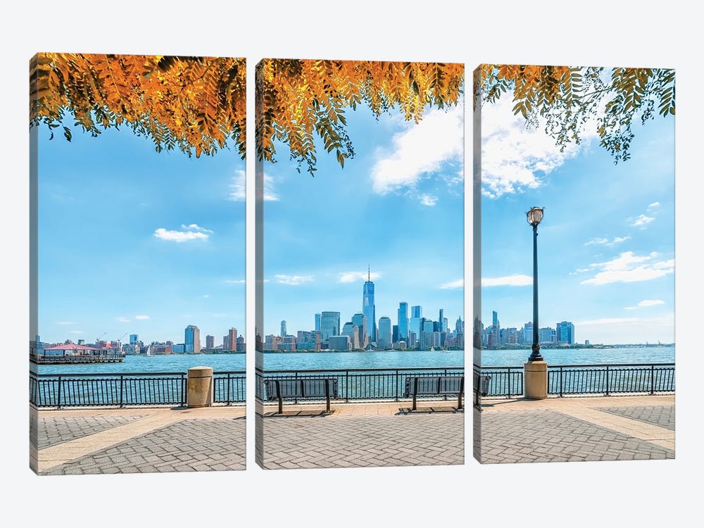 Autumn In New York by Manjik Pictures 3-piece Canvas Wall Art