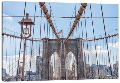 Brooklyn Bridge In New York Canvas Art Print - Brooklyn Art