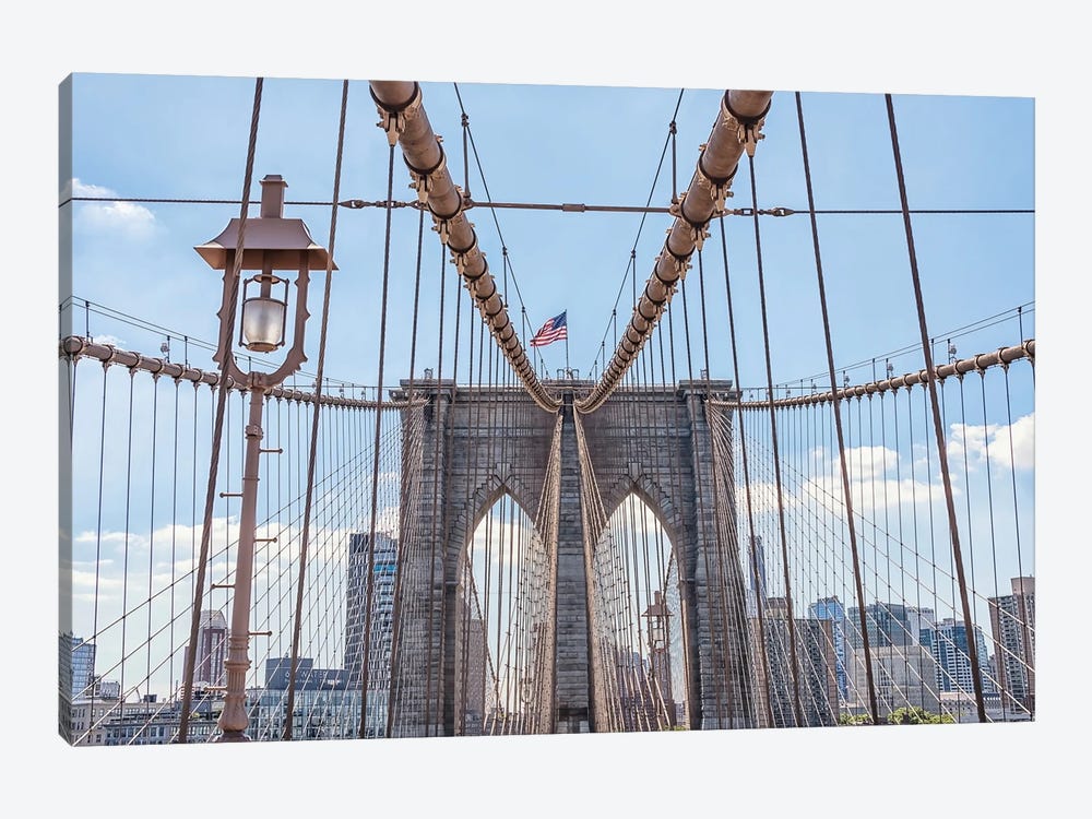 Brooklyn Bridge In New York by Manjik Pictures 1-piece Canvas Print
