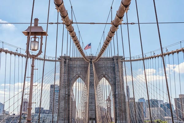 Brooklyn: Brooklyn Bridge In New York by Manjik Pictures