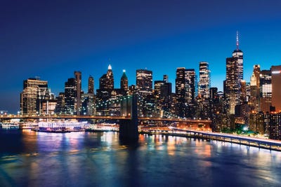 Night In New York by Manjik Pictures canvas print