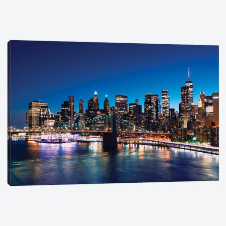 Night In New York Canvas Print #EMN1465} by Manjik Pictures Canvas Print