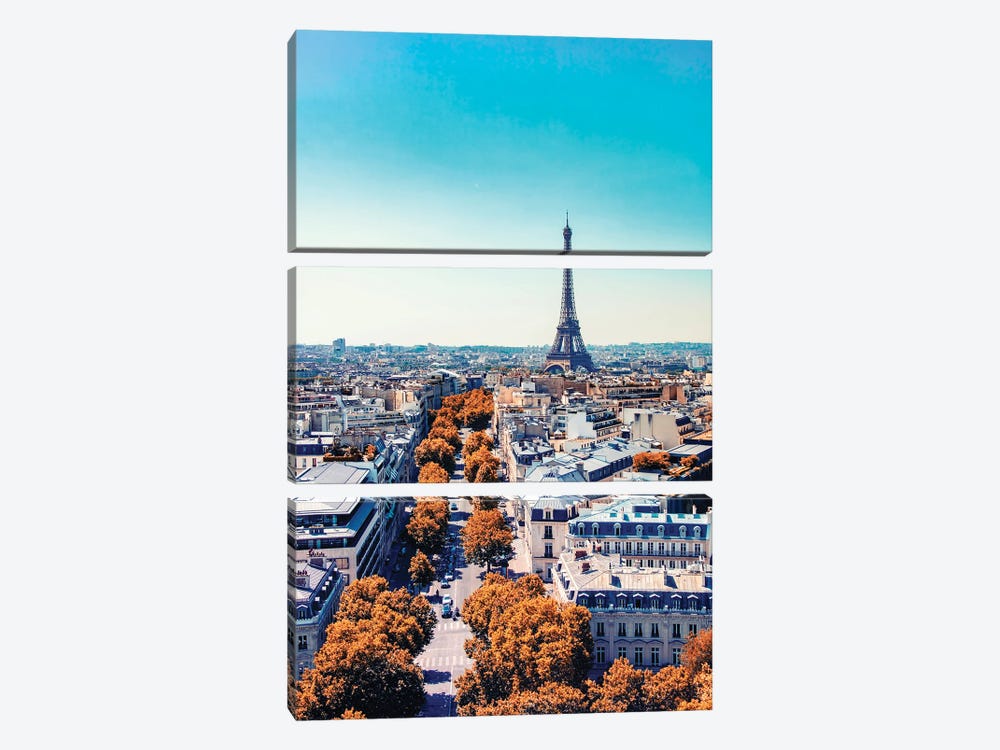 November In Paris by Manjik Pictures 3-piece Canvas Print