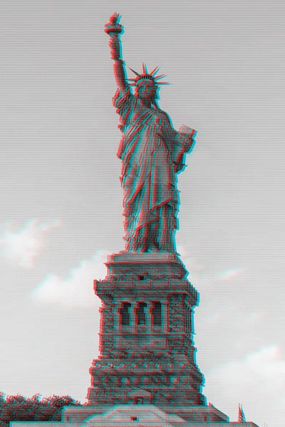 Glitch Liberty by Manjik Pictures art print
