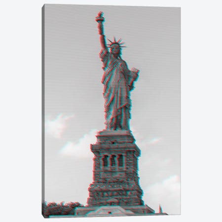 Glitch Liberty Canvas Print #EMN1474} by Manjik Pictures Canvas Wall Art