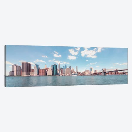 Manhattan Panorama Canvas Print #EMN1475} by Manjik Pictures Canvas Wall Art