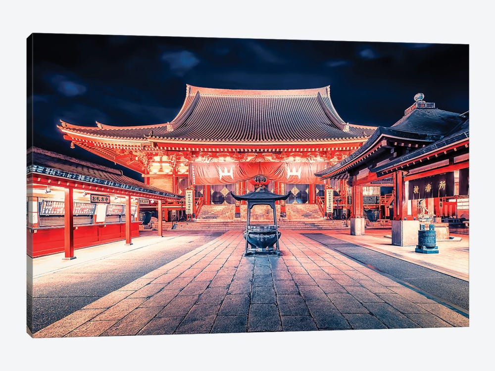 Asakusa By Night by Manjik Pictures 1-piece Canvas Art Print