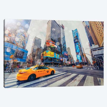 Sunlight In Times Square Canvas Print #EMN1482} by Manjik Pictures Canvas Art