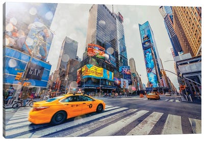 Sunlight In Times Square Canvas Art Print - Times Square