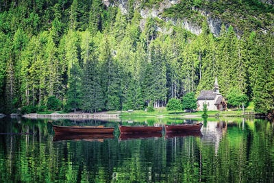 Church By The Lake by Manjik Pictures art print