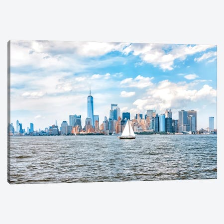 Summer In New York Canvas Print #EMN1487} by Manjik Pictures Art Print