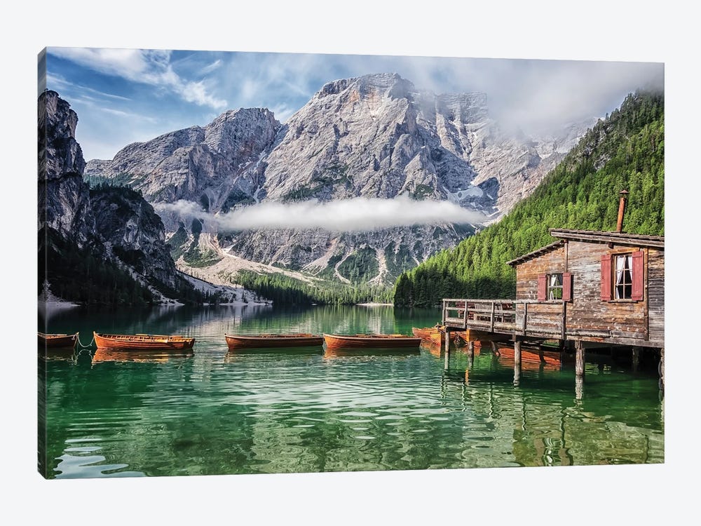 Cabin In Braies by Manjik Pictures 1-piece Canvas Wall Art