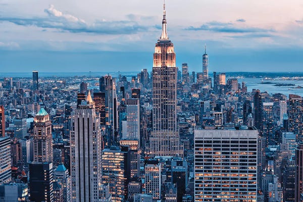 Manhattan: Manhattan At Dusk by Manjik Pictures