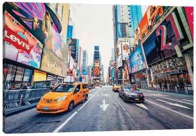Times Square In Manhattan Canvas Art Print - Times Square