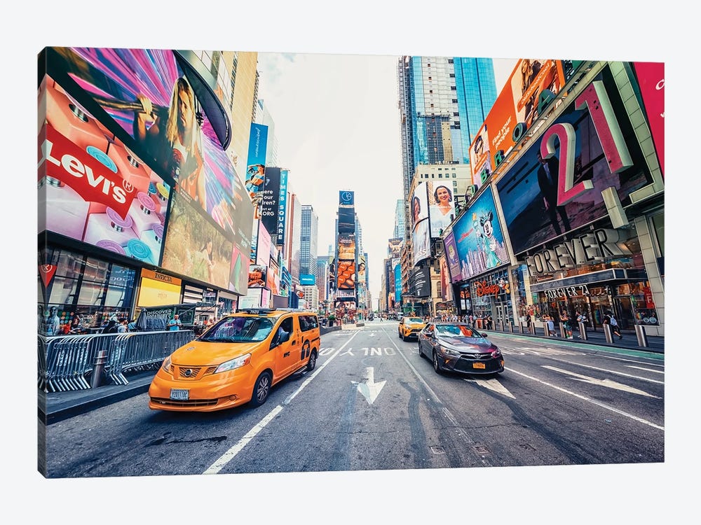 Times Square In Manhattan by Manjik Pictures 1-piece Canvas Art Print