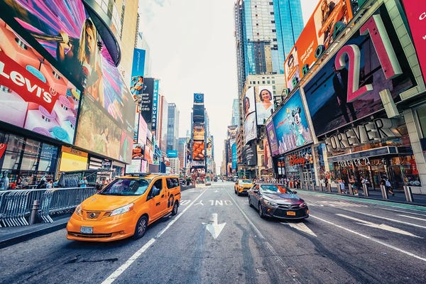Canvas Print: Times Square In Manhattan by Manjik Pictures