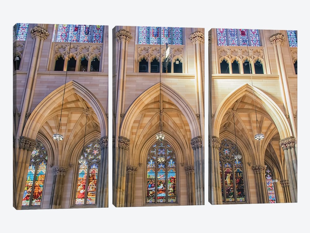 St. Patrick's Cathedral by Manjik Pictures 3-piece Art Print