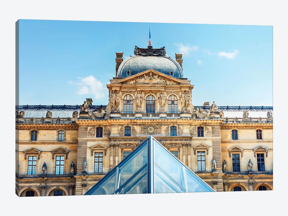 Louvre Architecture by Manjik Pictures 1-piece Canvas Wall Art