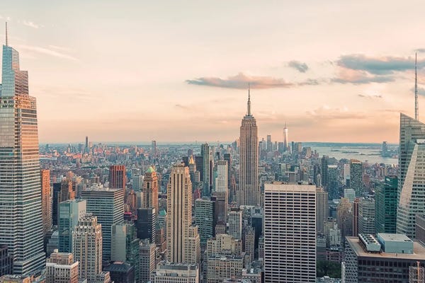 Canvas Print: Rooftop View by Manjik Pictures