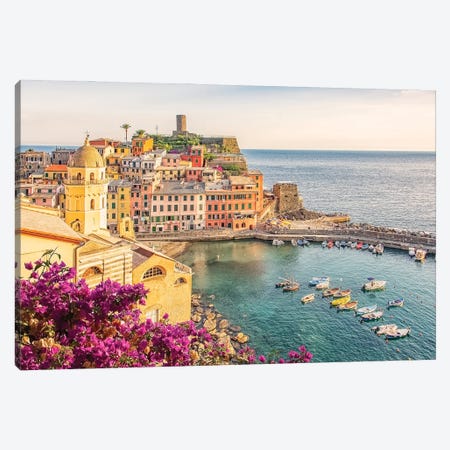 Vernazza Canvas Print #EMN152} by Manjik Pictures Canvas Wall Art