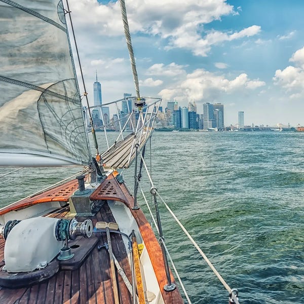 New York City Skylines: New York Bay by Manjik Pictures