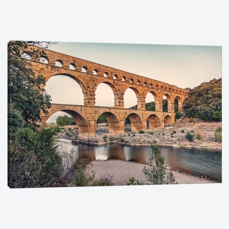 Roman Aqueduct Canvas Print #EMN1553} by Manjik Pictures Canvas Artwork
