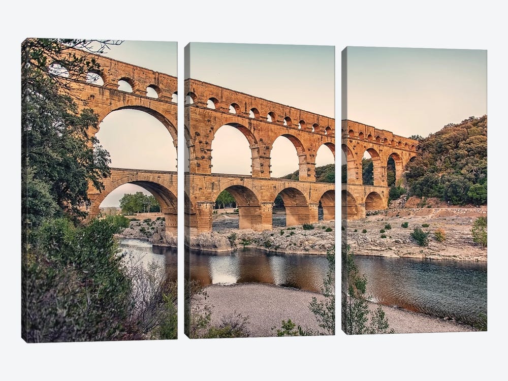 Roman Aqueduct by Manjik Pictures 3-piece Canvas Wall Art