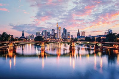 Sunset In Frankfurt by Manjik Pictures art print