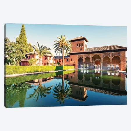 Alhambra Reflection Canvas Print #EMN1556} by Manjik Pictures Canvas Print