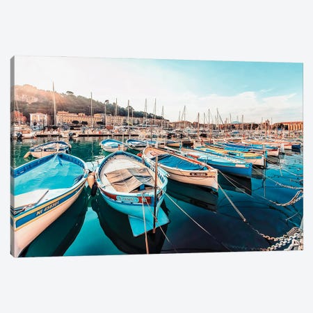 Port De Nice Canvas Print #EMN1560} by Manjik Pictures Art Print