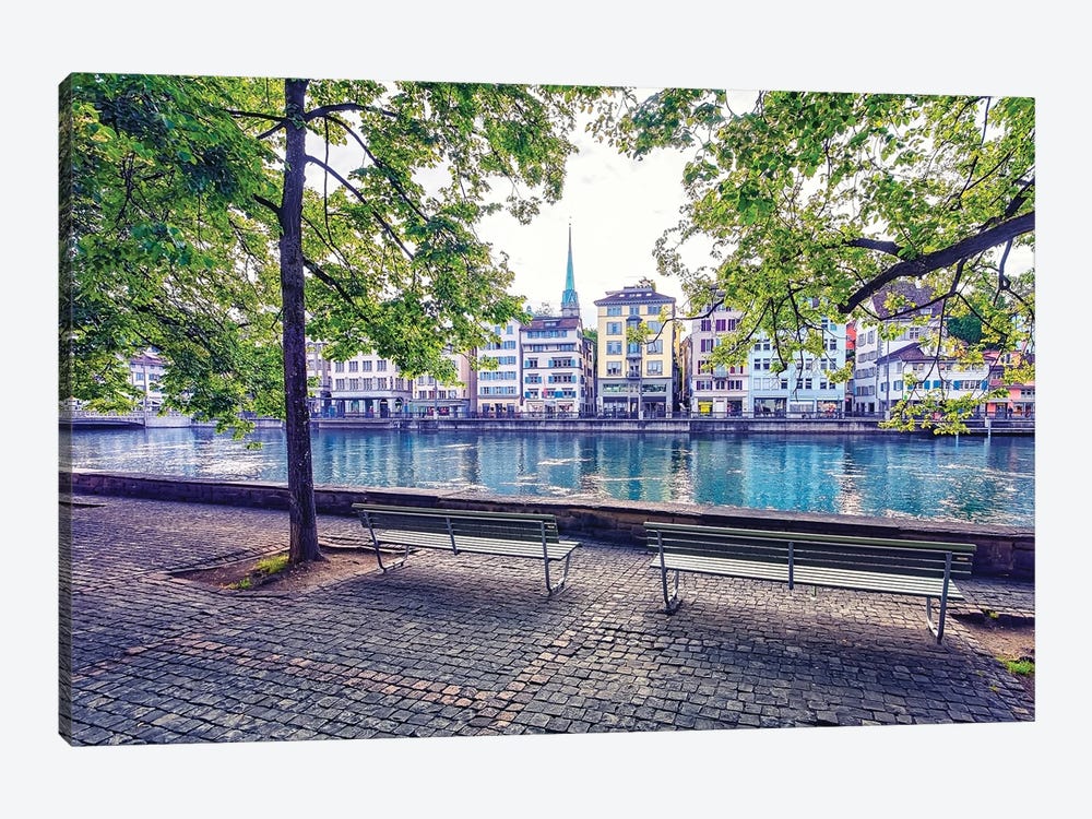 Zurich View by Manjik Pictures 1-piece Canvas Wall Art