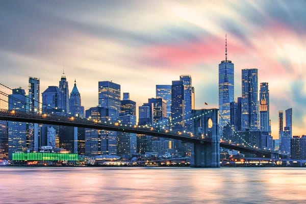 New York City Skylines: Beautiful Light by Manjik Pictures