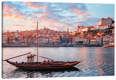 Porto Sunset Canvas Art Print - Portugal Art