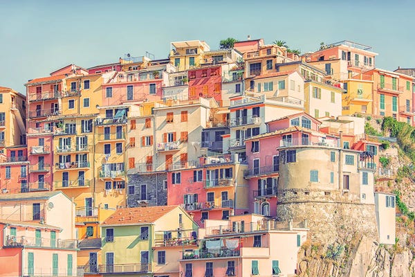 Liguria: Manarola Houses by Manjik Pictures