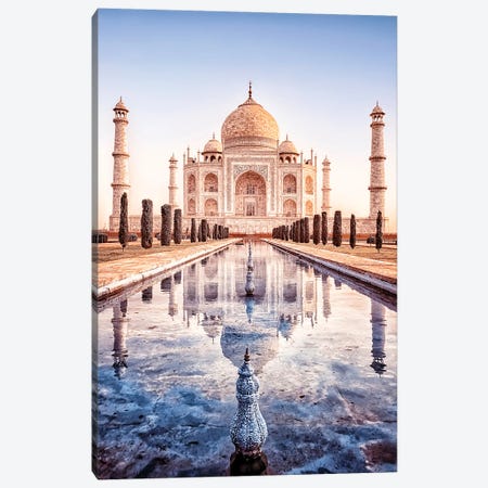 Taj Mahal Reflection Canvas Print #EMN1578} by Manjik Pictures Canvas Artwork