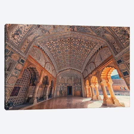 Amber Fort Architecture Canvas Print #EMN1579} by Manjik Pictures Canvas Artwork